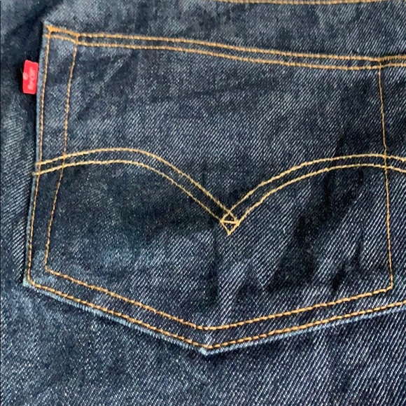 Slightly used B&T Levi 501 raw denim jeans 44w 32L - Picture 4 of 5
